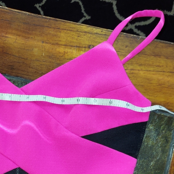 Pink and Black Strappy Dress - Picture 5 of 7